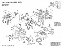 Bosch 0 601 931 581 GBM 12 VES Batt-Oper Drill 12 V / GB Spare Parts GBM12VES